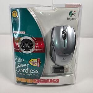 Logitech V450 Laser Cordless Precision Mouse for Notebooks New Sealed